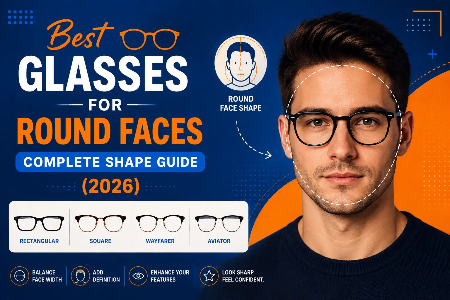 Best Glasses for Round Faces Complete Shape Guide (2026)