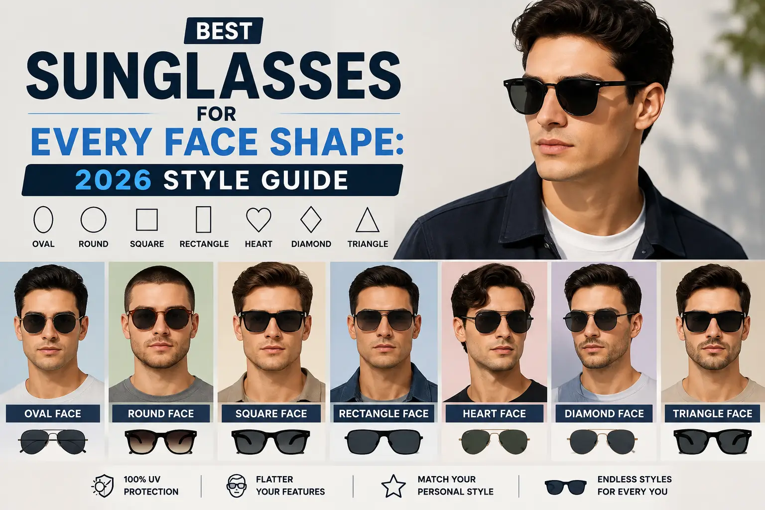 Best Sunglasses for Every Face Shape 2026 Style Guide