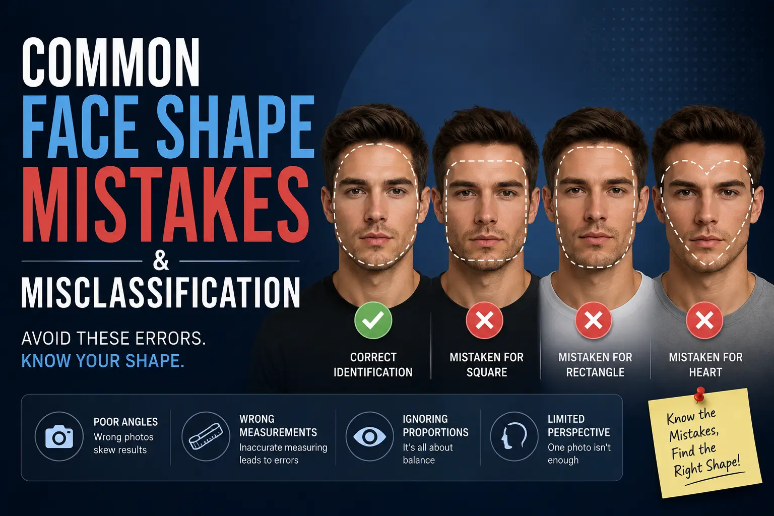 Common Face Shape Mistakes and Misclassification
