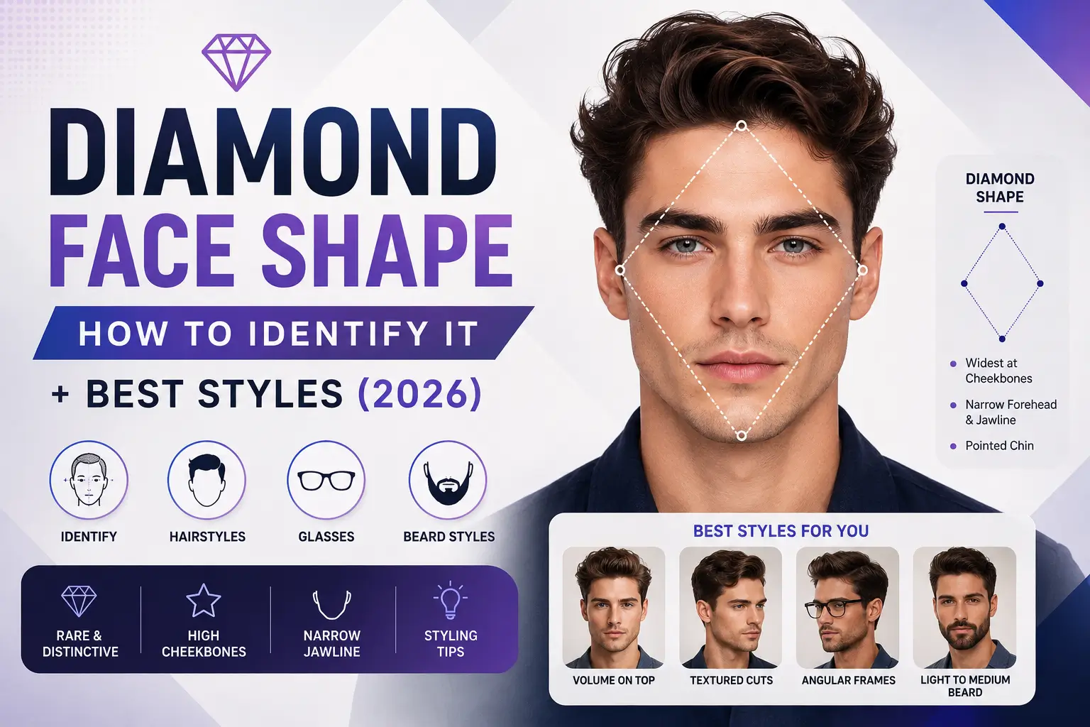 Diamond Face Shape How to Identify It + Best Styles (2026)