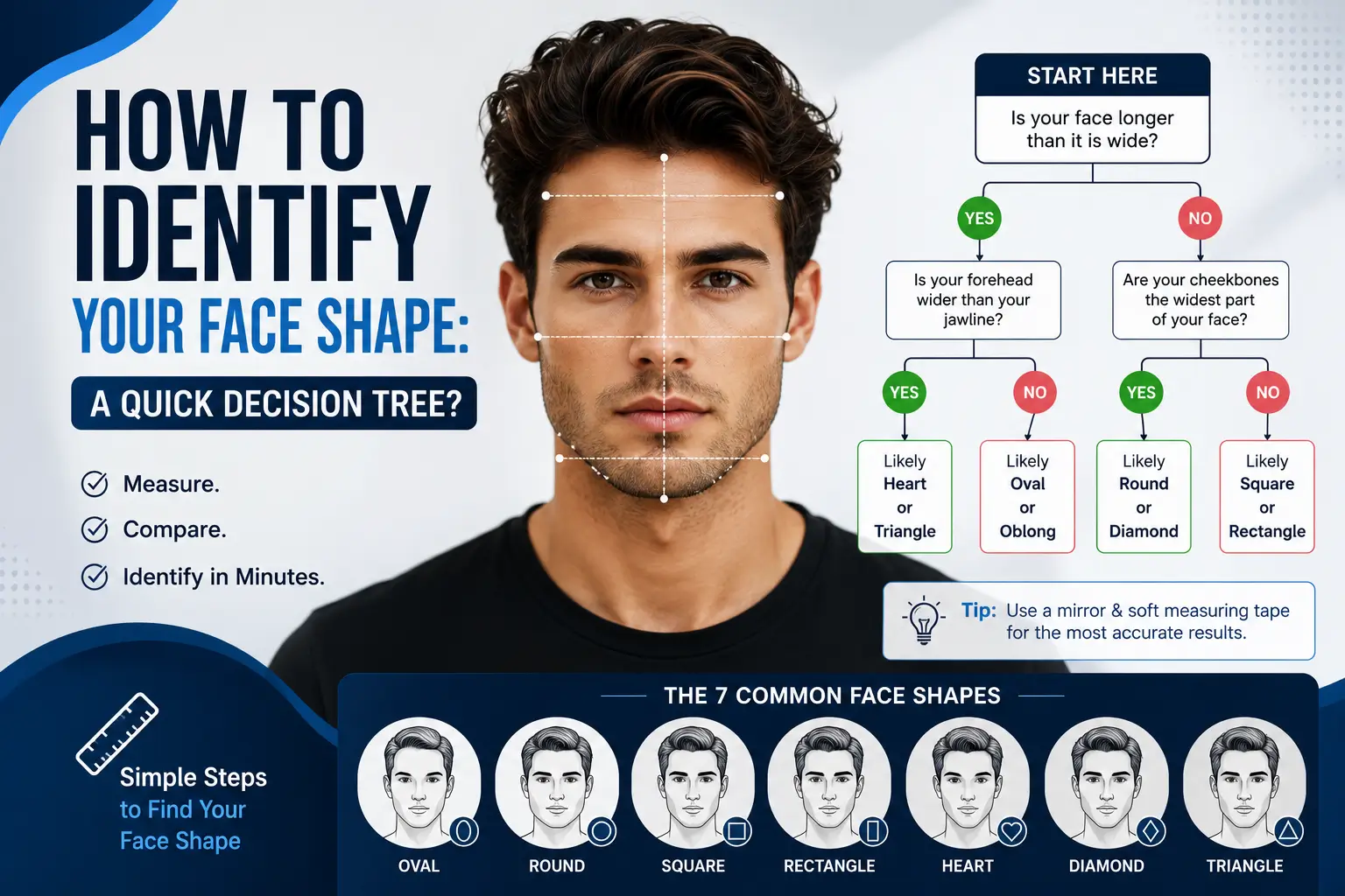 How to Identify Your Face Shape A Quick Decision Tree