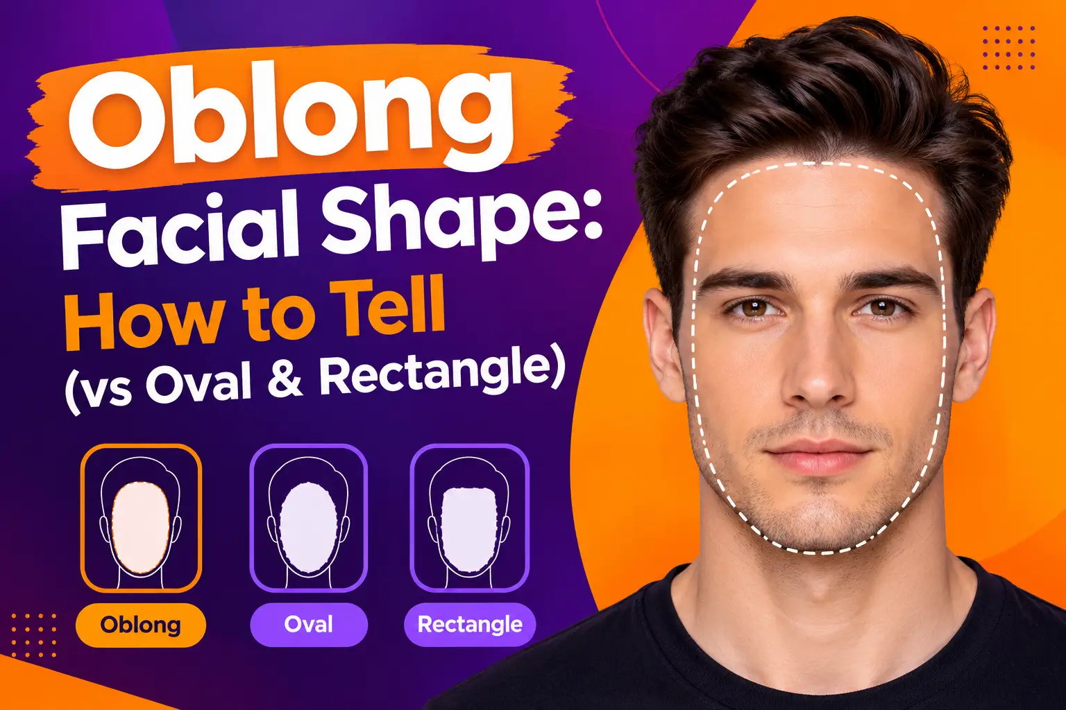 Oblong Facial Shape How to Tell (vs Oval & Rectangle)