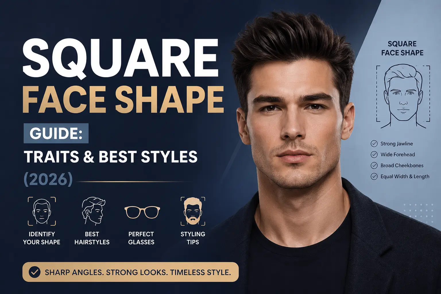 Square Face Shape Guide Traits & Best Styles (2026)