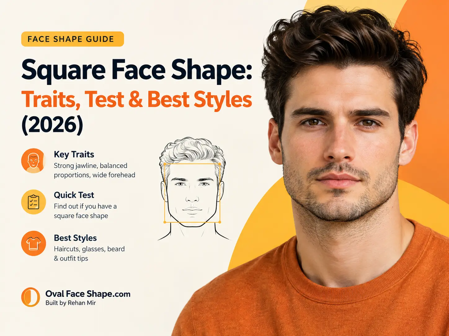 Square Face Shape Traits, Test & Best Styles (2026)