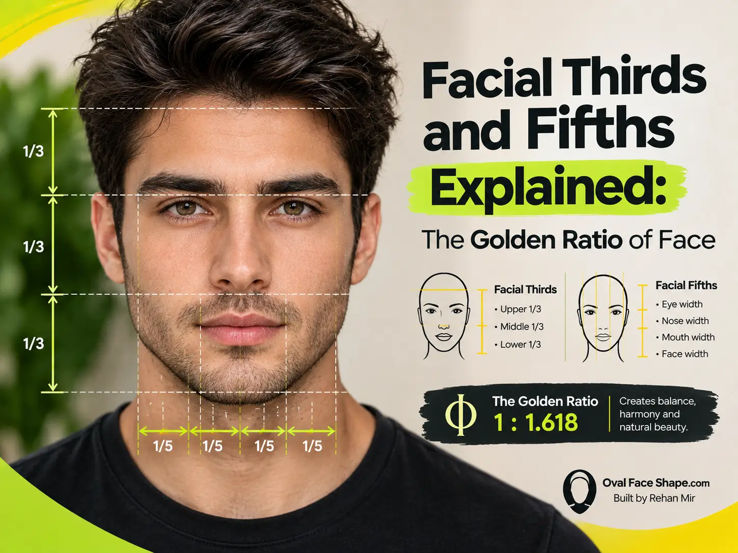 Facial Thirds and Fifths Explained: The Golden Ratio of Face