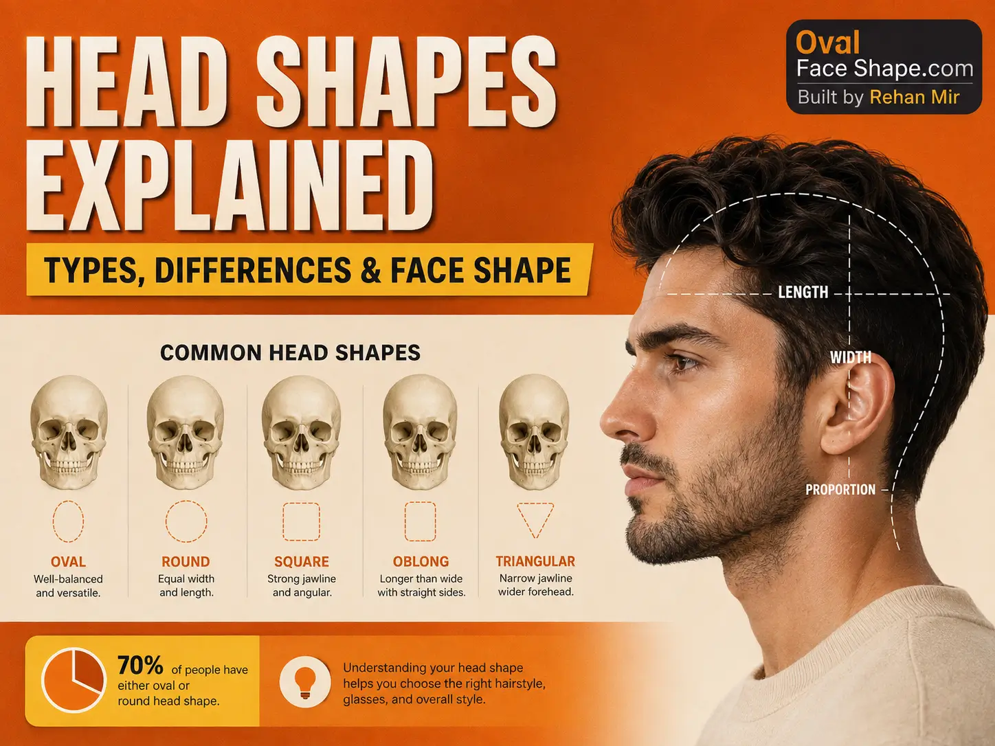 Head Shapes Explained Types, Differences & Face Shape