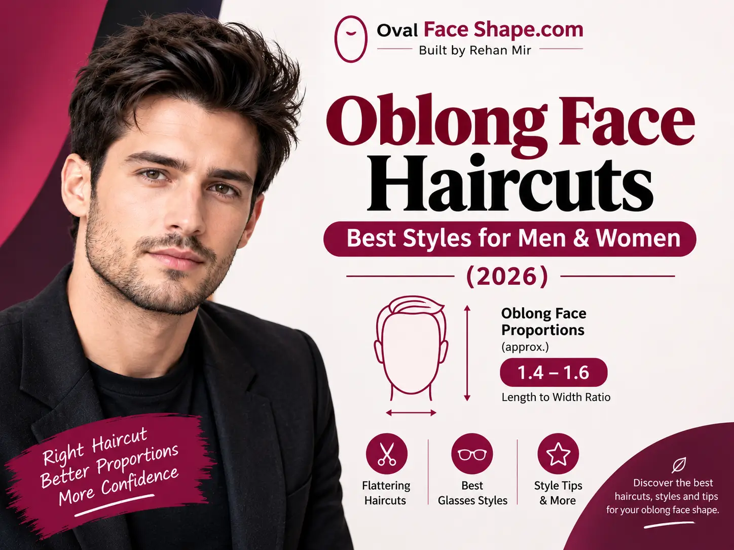 Oblong Face Haircuts Best Styles for Men & Women (2026)