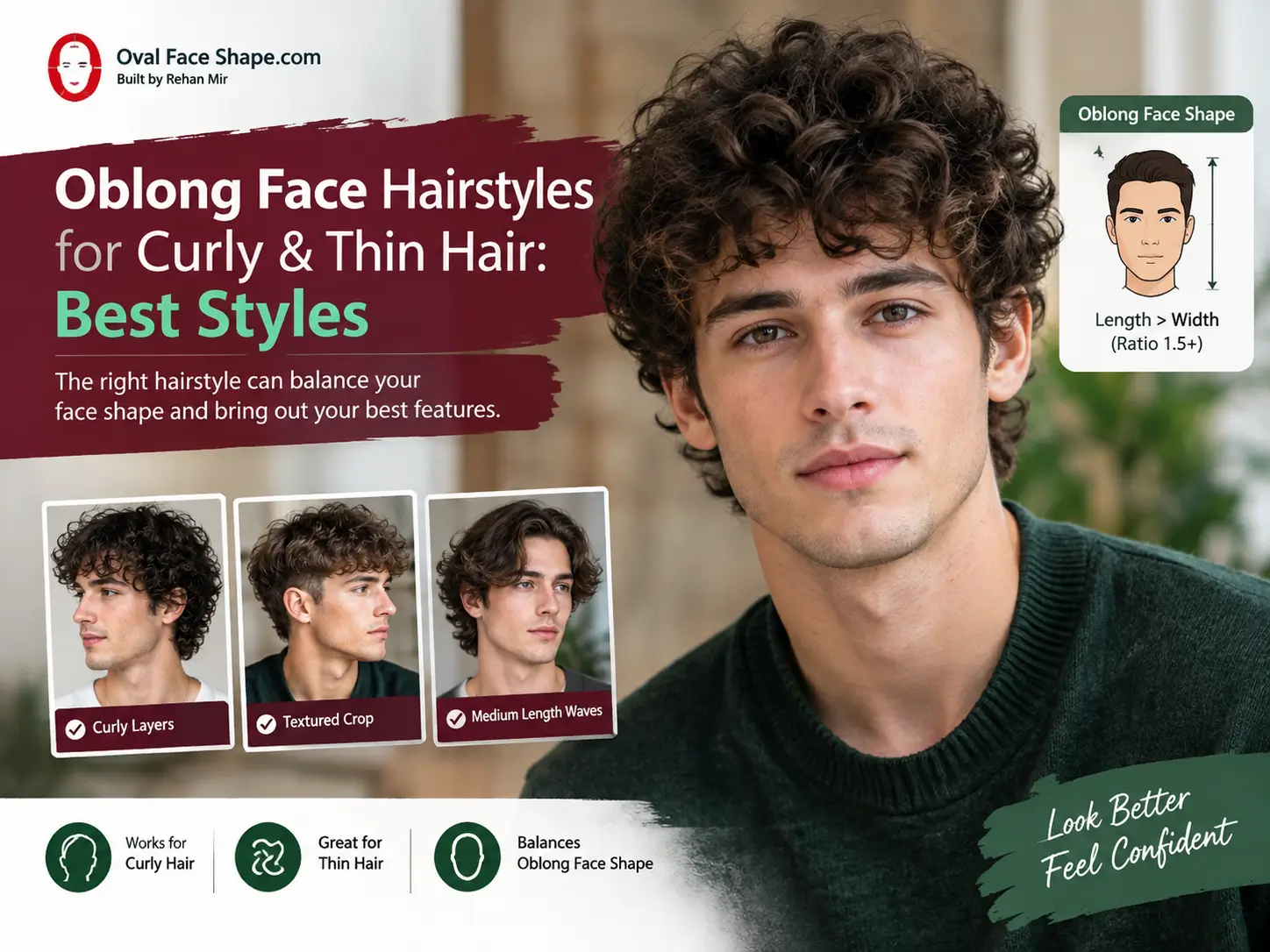 Oblong Face Hairstyles for Curly & Thin Hair Best Styles