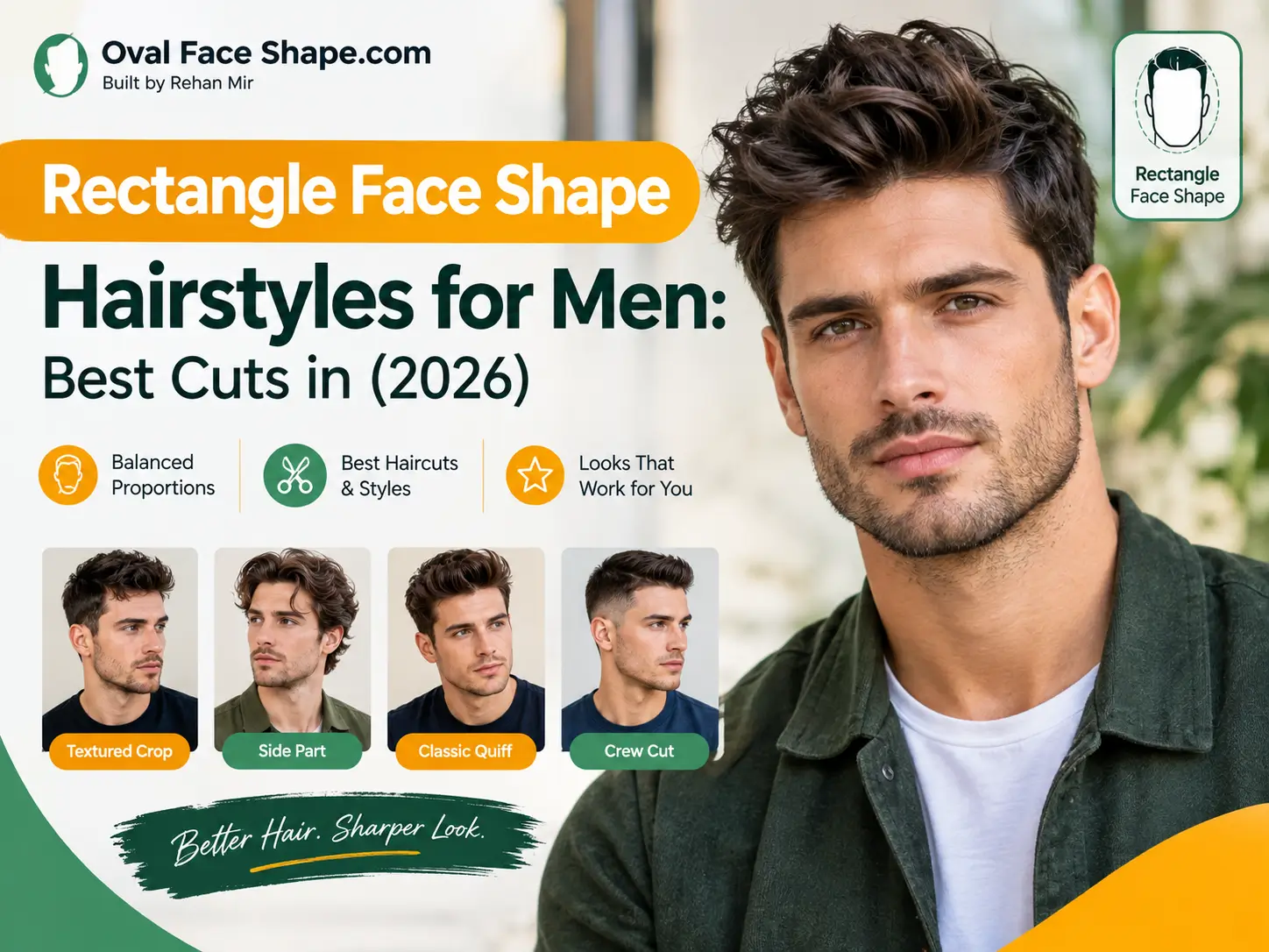 Rectangle Face Shape Hairstyles for Men Best Cuts in (2026)